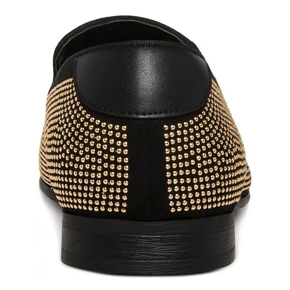 STEVE MADDEN Mens Black Studded Mezmoryz Almond Toe Slip On Slippers Shoes 8.5 - Picture 2 of 4